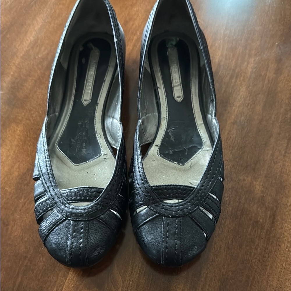 Nine West Black Loafers with Textured Design